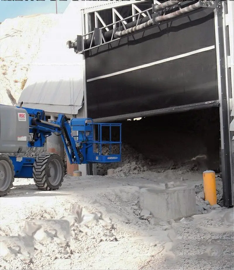 High speed rubber door